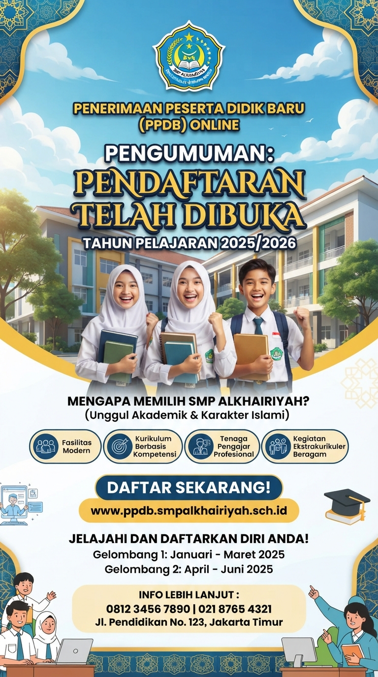 Pendaftaran Telah Dibuka - SMP Al-Khairiyah